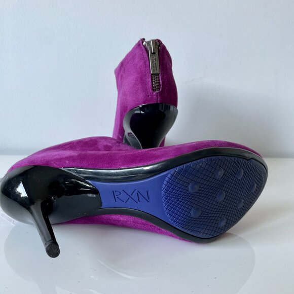 Kenneth Cole Reaction Purple Suede Booties - Size 7 - Picture 8 of 10